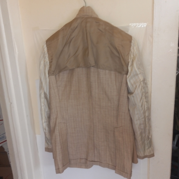 Ermenegildo Zegna recent wool/ linen 40R unconstructed bold striped - Picture 11 of 12